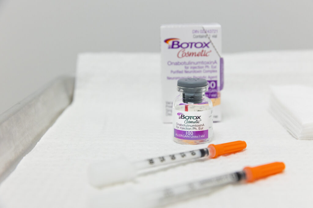 A pair of syringes and vials for Botox for TMJ in Thunder Bay, ON